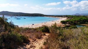 La bellissima spiaggia di Plage la Rondinara con macchia mediterranea